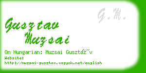 gusztav muzsai business card